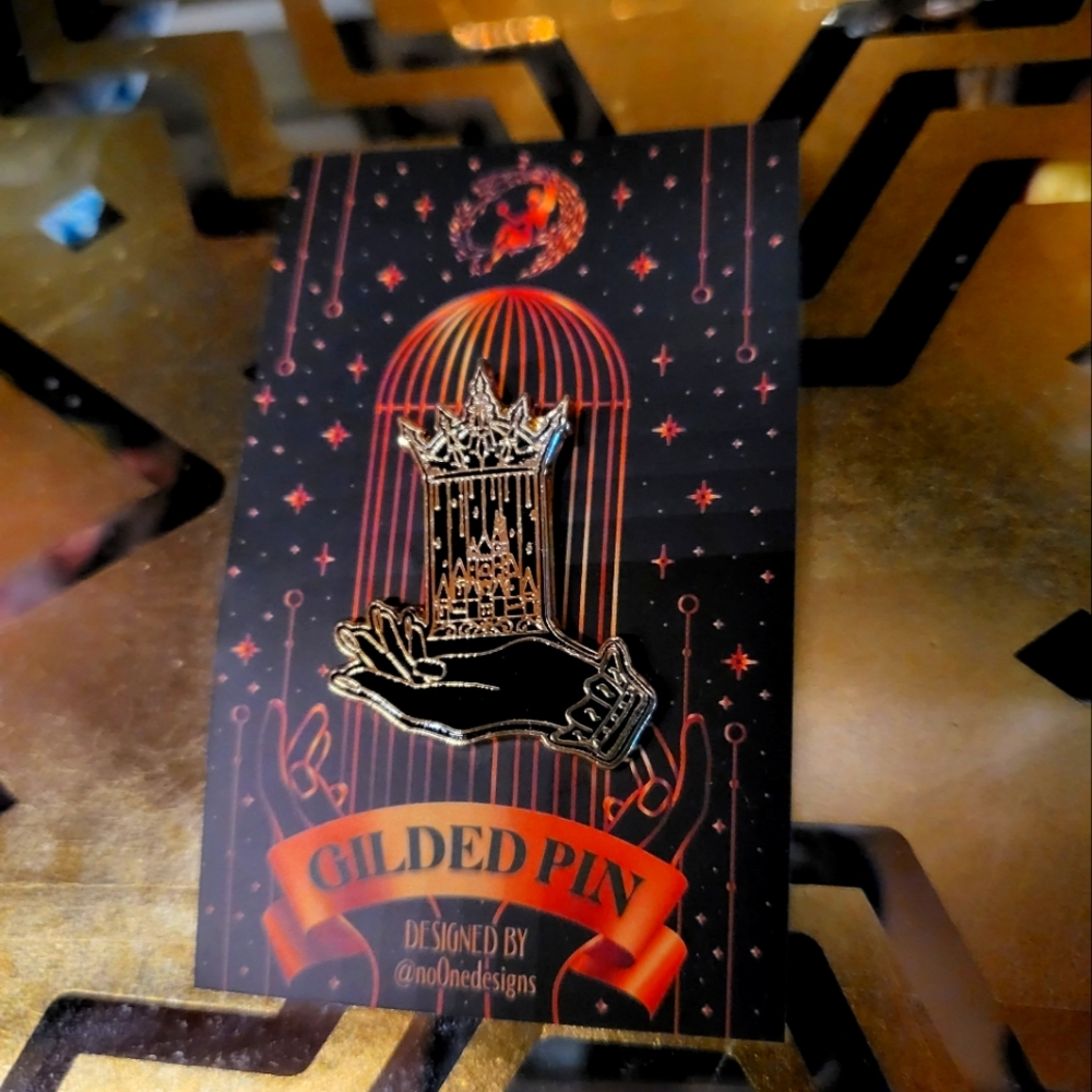 Gilded Book Pin by Fairy Loot